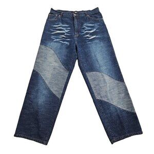 Moffat Sports Jeans Men's 36x32 Wide Leg Baggy Colorblock EUC 100% Cotton Russia